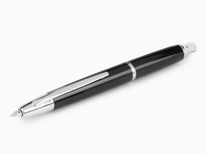 Pilot Capless Decimo Fountain Pen, Chrome trim, Black, FK-1500D-RH-BLACK