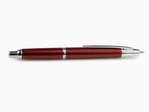 Pilot Capless Decimo Fountain Pen, Lacquer, Chrome, Red, FK-1500D-RH-RED