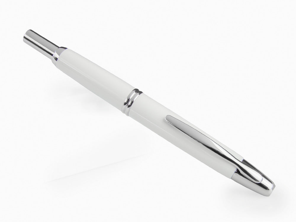 Pilot Capless Decimo Fountain Pen, Chrome, White, FK-1500D-RH-WHITE