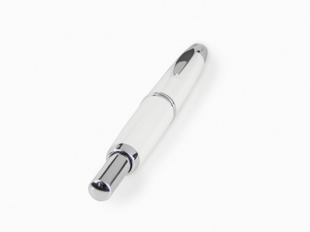 Pilot Capless Decimo Fountain Pen, Chrome, White, FK-1500D-RH-WHITE