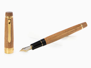 Pilot Custom Enju Fountain Pen, Wood, Gold plated, Brown, FKV-5MK-ME