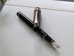 Pilot Custom Heritage 91 Fountain Pen, Resin, Chrome, Black, NH91N