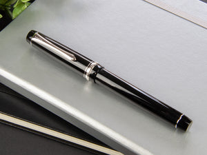 Pilot Custom Heritage 91 Fountain Pen, Resin, Chrome, Black, NH91N