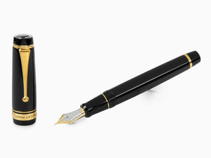 Pilot Custom Urushi Fountain Pen, Ebonite, Gold trim, Black, NPUN