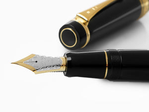 Pilot Custom Urushi Fountain Pen, Ebonite, Gold trim, Black, NPUN