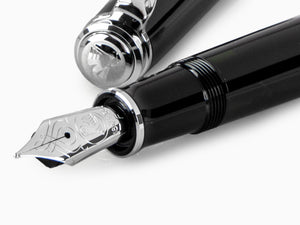 Pelikan Fountain Pen Souverän M805 Black- Silver Plated, 925446