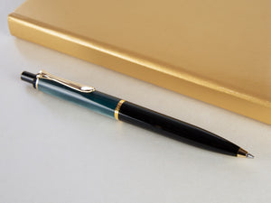 Pelikan K200 Ballpoint pen, Green Marble, Gold trim, 996694