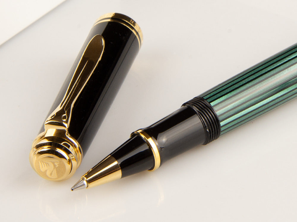 Pelikan Rollerball Pen Souverän R400, Black/Green, 997494