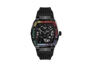 Philipp Plein The Skeleton Automatic Watch, PVD, Black, 44 mm, PWBAA0621