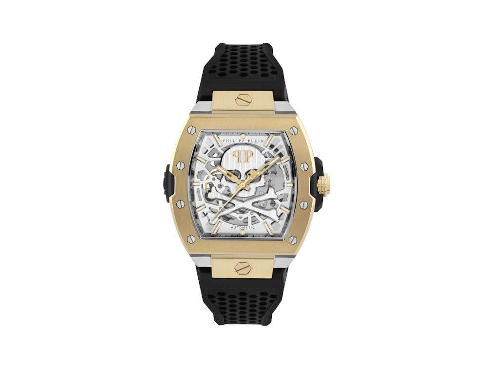 Philipp Plein The Skeleton 2.0 Automatic Watch, Gold IP, 44mm, PWJFA0825