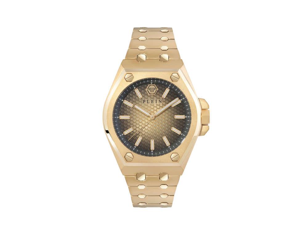 Philipp Plein Extreme Gent Quartz Watch, PVD Gold, Brown, 43 mm, PWPMA0324