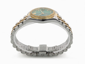 Philipp Plein Date Superlative Quartz Watch, PVD Gold, Green, 34 mm, PWYAA0523
