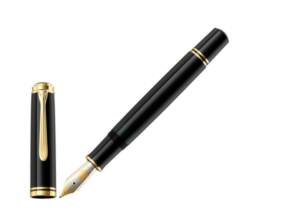 Pelikan M1000 Fountain Pen, Black Resin, Gold trim, 987396