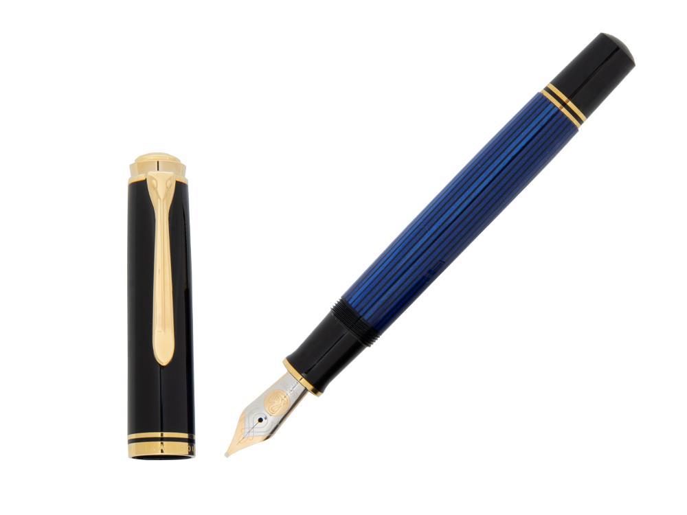 Pelikan M800 Fountain Pen, Blue Resin, Gold trim, 995951