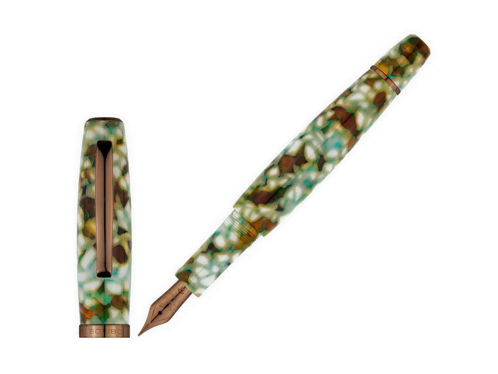 Scribo La Dotta Travertino Fountain Pen, 14K, Limited Ed, DOTFP17PC1403