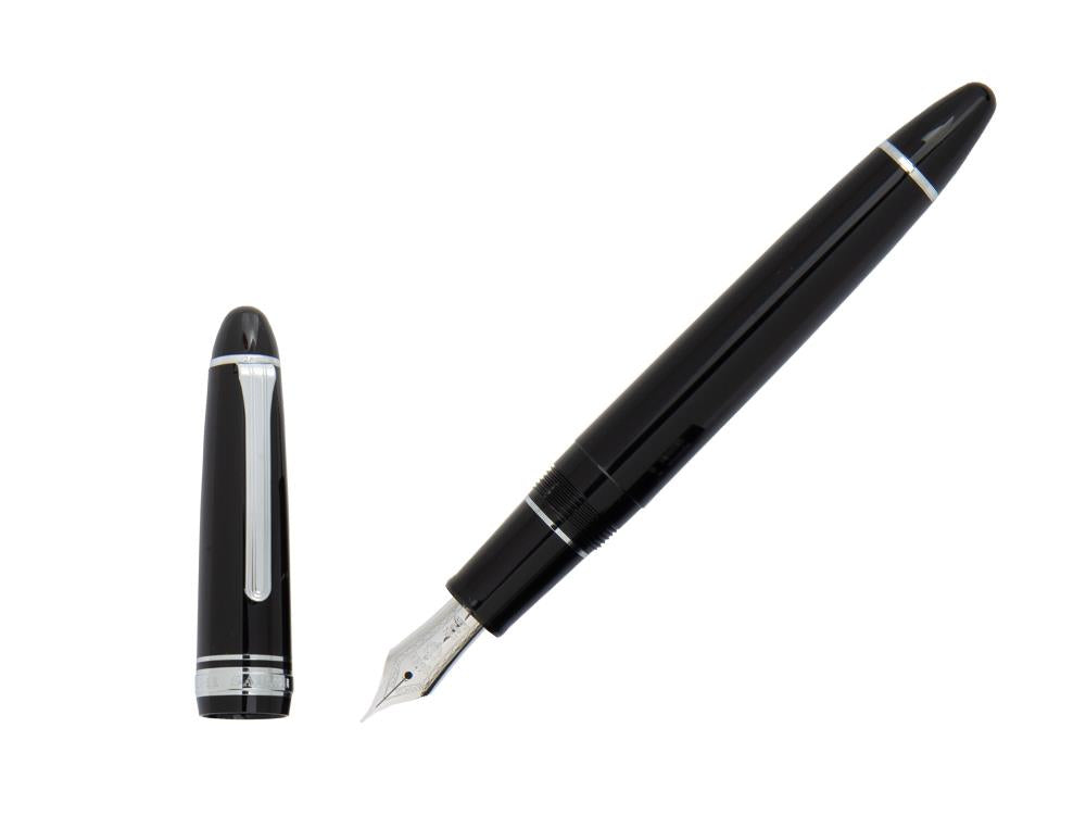 Sailor 1911 Large Silver Series Fountain Pen, Black, Chrome, 11-2024-420