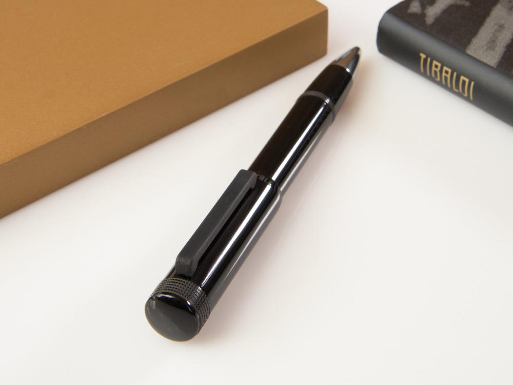 Tibaldi Perfecta Rich Black Ballpoint pen, Resin, Palladium trim, PFC-237-BP