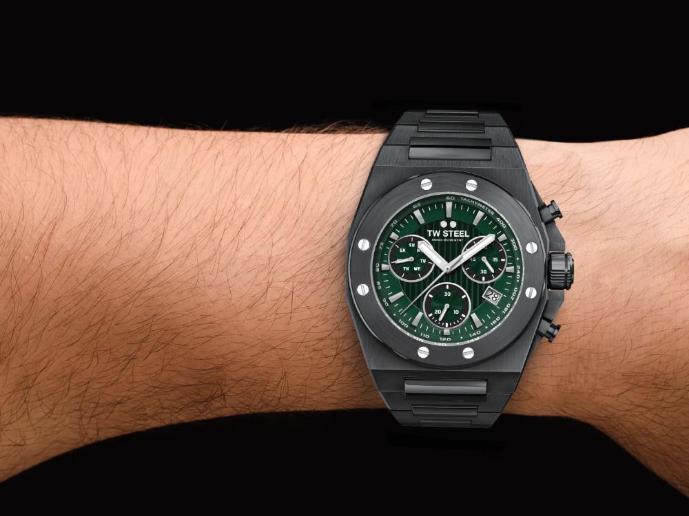 TW Steel Ceo Tech Quartz Watch, Green, 45 mm, 10 atm, CE4081