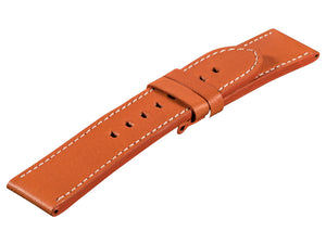 U-Boat Accesorios Strap, Calfskin Leather, Cotton, Brown, 22mm, 829/Z