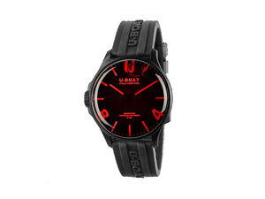 U-Boat Capsoil Darkmoon Red 44 IPB Quartz Watch, Black, 44 mm, 8466/A