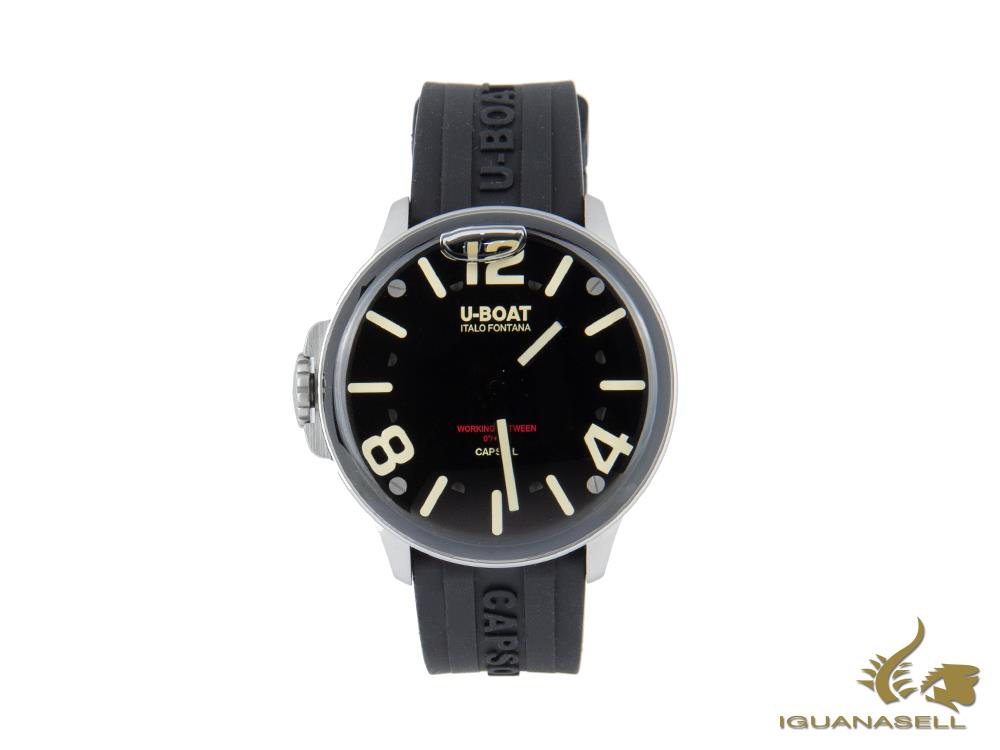 U-Boat Capsoil SS Quartz Watch, Stainless Steel 316L, Black, 45 mm, 8110/A