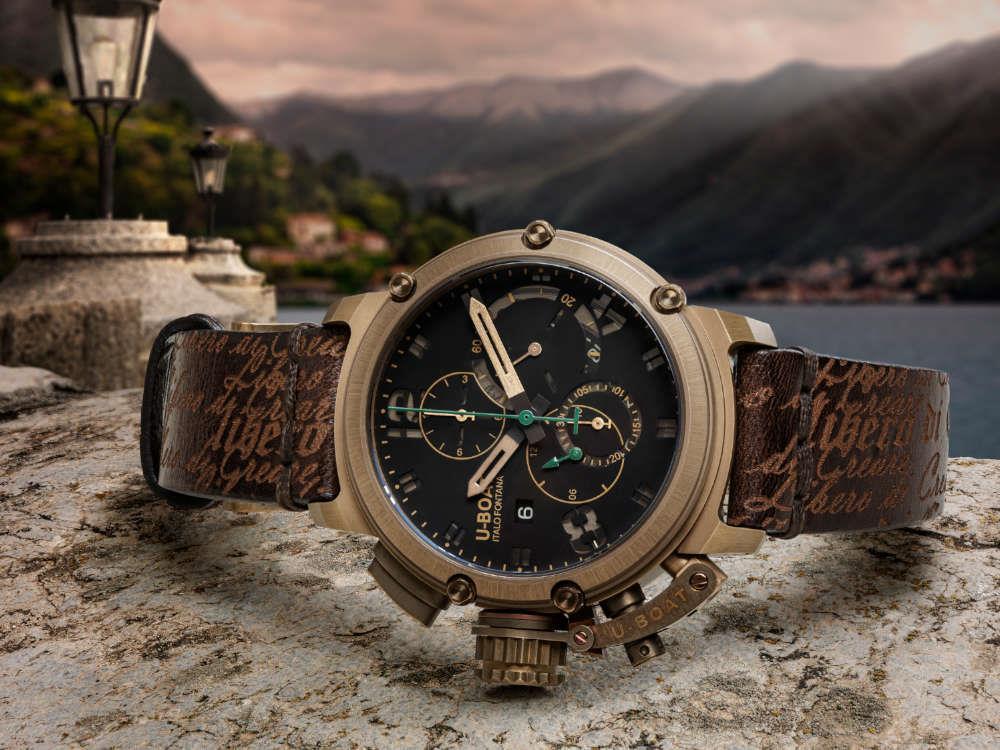 U Boat Chimera Green Chrono Bronze Automatic Watch Black 46mm Lim. Ed. 8526
