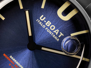 U-Boat Capsoil Darkmoon Soleil Blue SS Quartz Watch, 44 mm, 8704