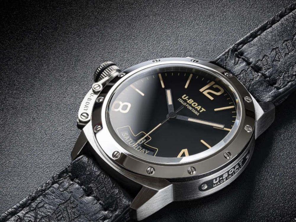 U Boat Classico Vintage Automatic Watch Black 40 mm Leather strap Iguana Sell