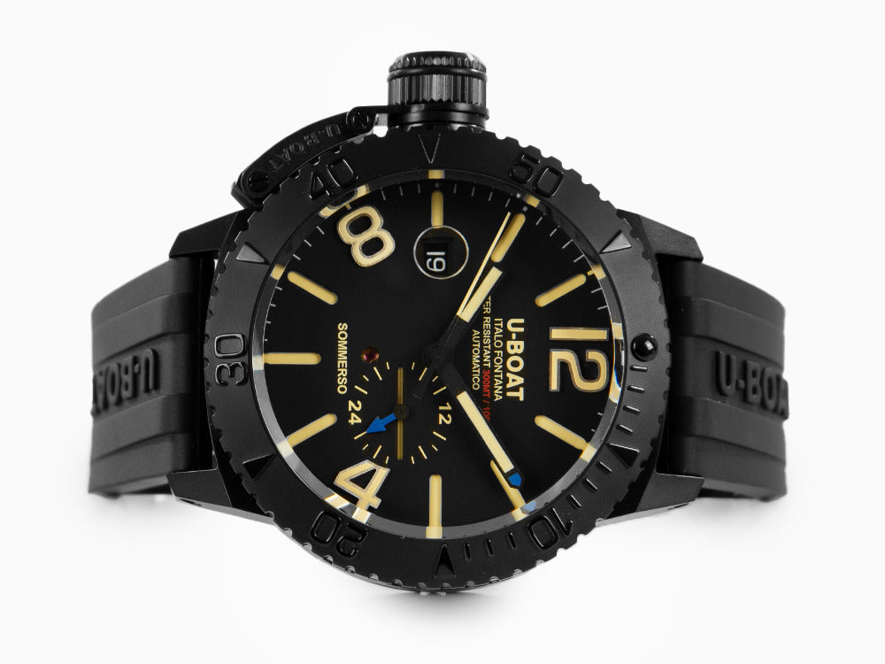 U-Boat Classico Sommerso Automatic Watch, DLC, Black, 46 mm, 30 