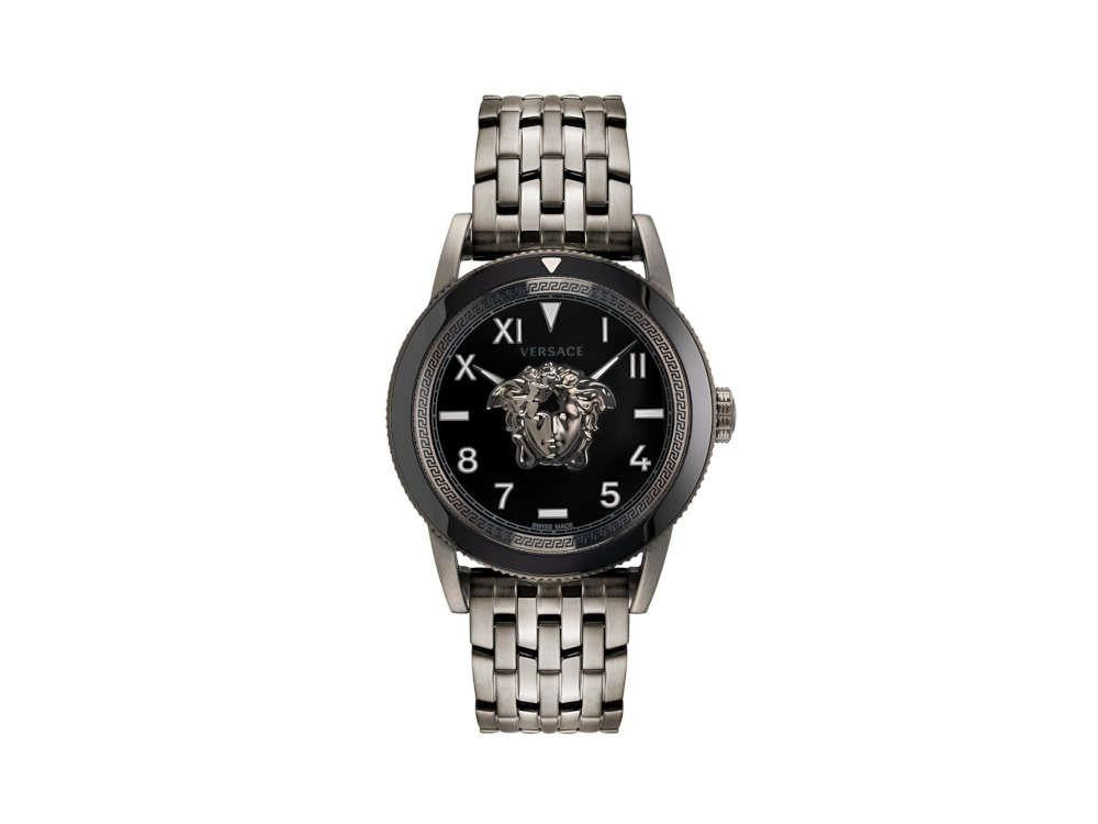 Versace V Palazzo Quartz Watch, PVD, Black, 43 mm, VE2V00522
