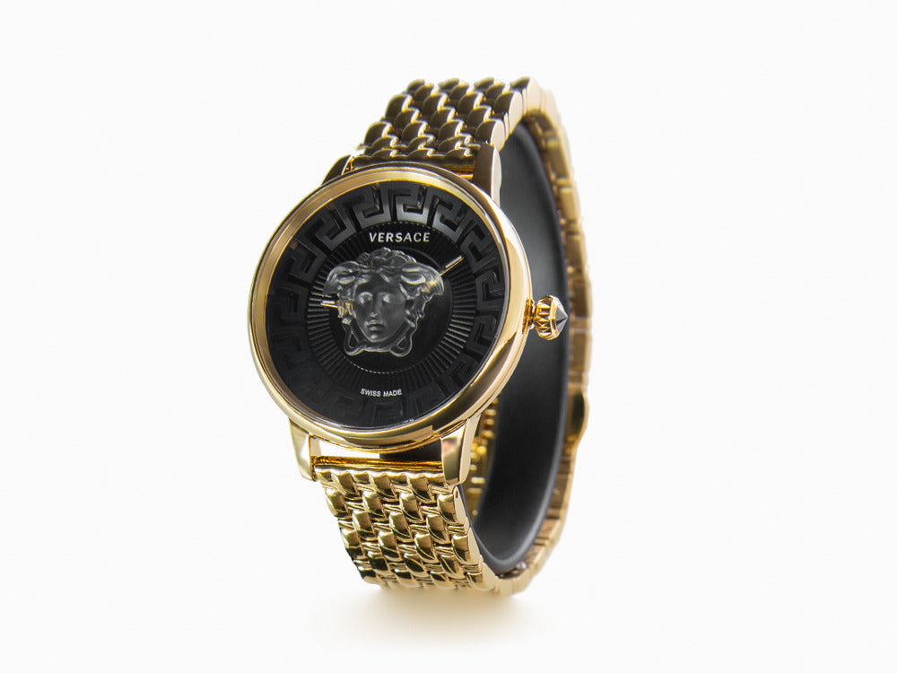 Versace Medusa Alchemy Quartz Watch PVD Gold Black 38 mm VE6F00523 Iguana Sell