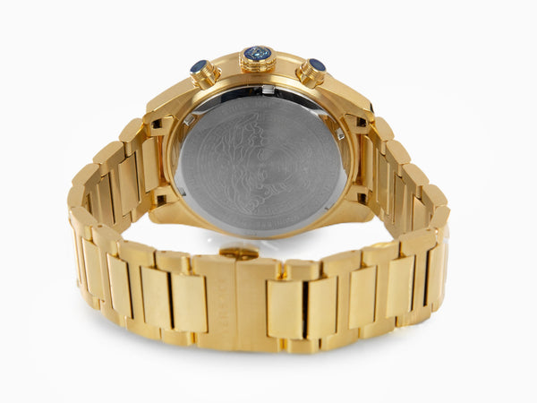 Versace Greca Gold, Chrono Watch, 43 Iguana Sell mm, - PVD VE6K00 Black, Quartz Dome