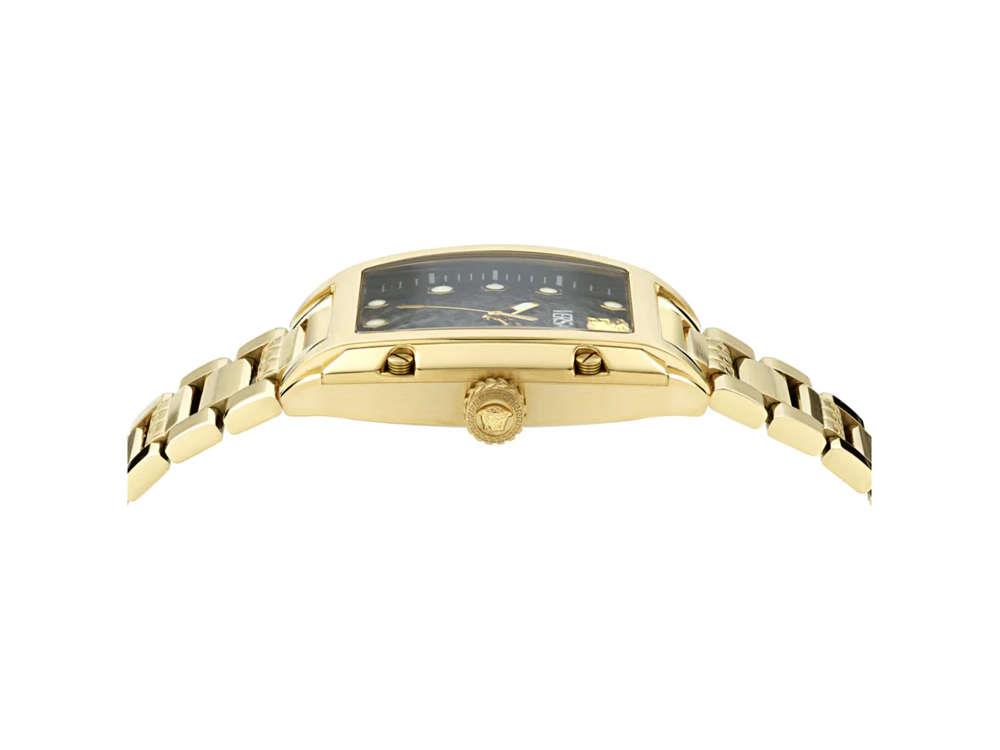 Versace Dominus Lady Quartz Watch PVD Gold Black 44 8mm x 36mm VE8K00524
