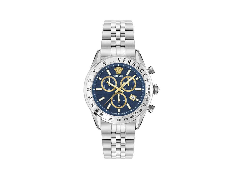 Versace Chrono Master Quartz Watch, Blue, 44 mm, Sapphire Crystal, VE8R00324