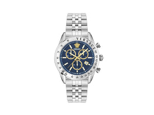 Versace Chrono Master Quartz Watch, Blue, 44 mm, Sapphire Crystal, VE8R00324