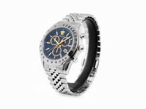 Versace Chrono Master Quartz Watch, Blue, 44 mm, Sapphire Crystal, VE8R00324