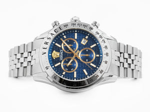 Versace Chrono Master Quartz Watch, Blue, 44 mm, Sapphire Crystal, VE8R00324