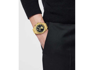 Versace Chrono X Quartz Watch, Recycled Steel, Black, 44 mm, VE9K00524