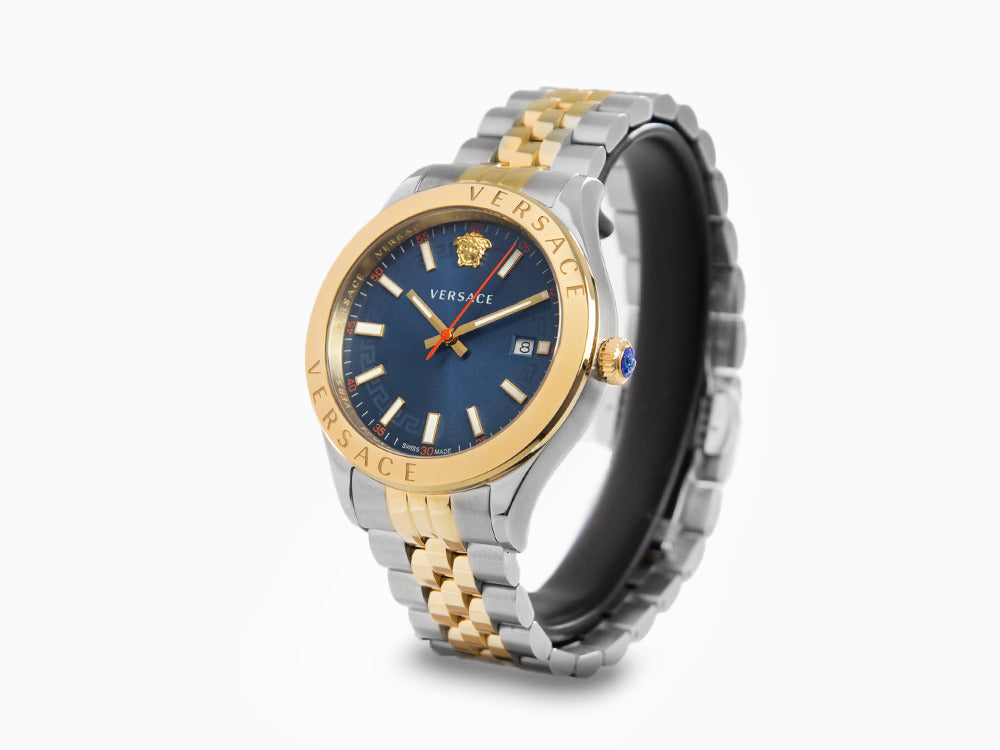 Blue, - Quartz Watch, 42mm, VEVK00520 Gold, Iguana Sell Hellenyium PVD Versace