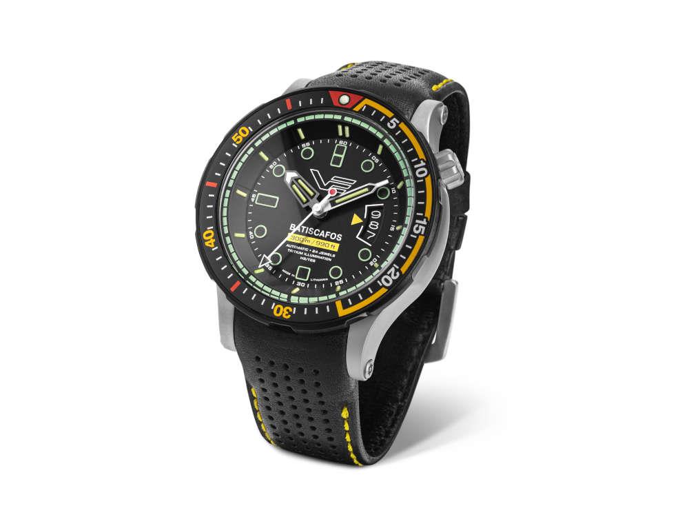 Vostok Europe Batiscafos Automatic Watch, Black, 49.7 mm, NH35-511E767-L-BK