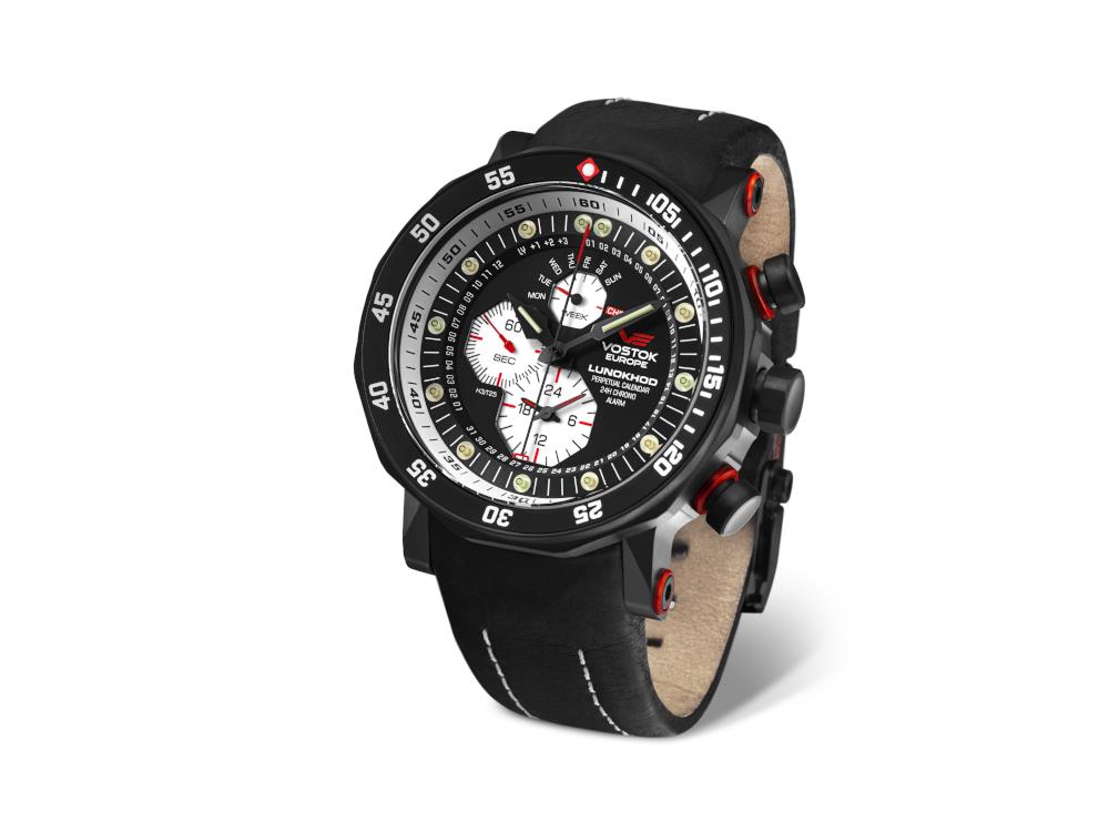 Vostok Europe Rocket N-1 Quartz Watch, Black, 46 mm, Chronograph, 6S21 -  Iguana Sell