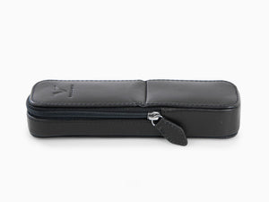 Visconti Accesorios Pen Case, Leather, 2 Writing Instruments, Black, KL40-02