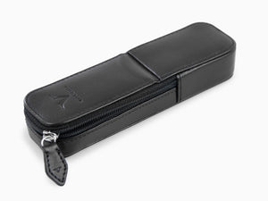 Visconti Accesorios Pen Case, Leather, 2 Writing Instruments, Black, KL40-02