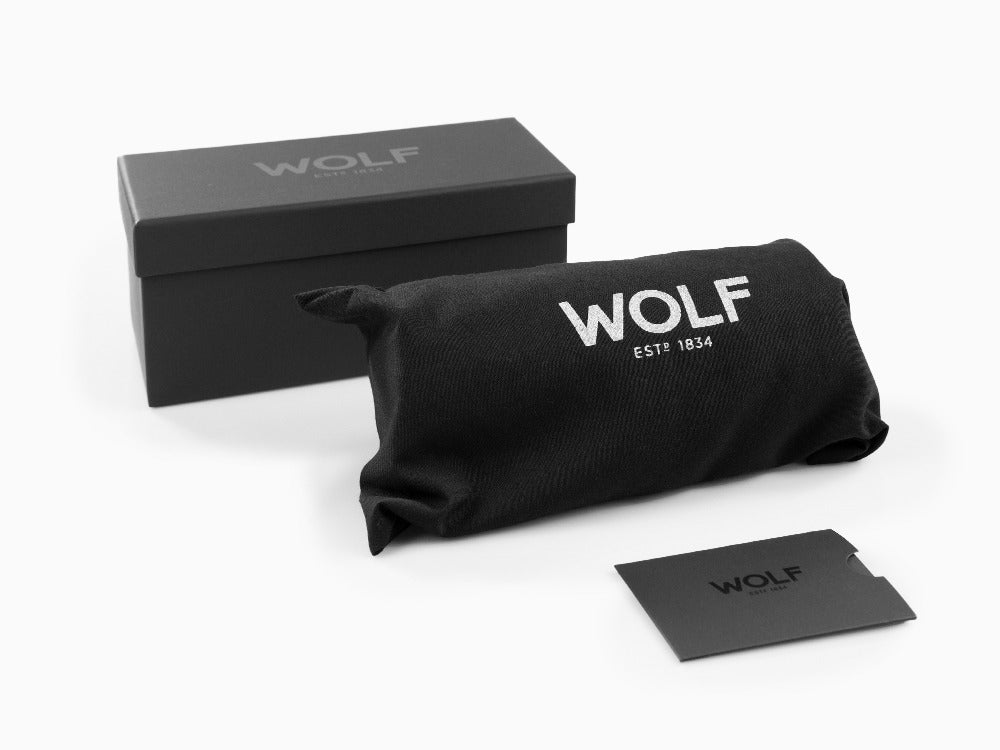 WOLF British Racing Watch roll, 3 watches, Green, Leather, 792941