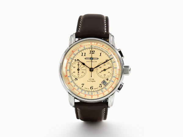 Chronograph, 42 Los Quartz Zeppelin Iguana Cream, Sell Watch, Angeles LZ126 76 - mm,