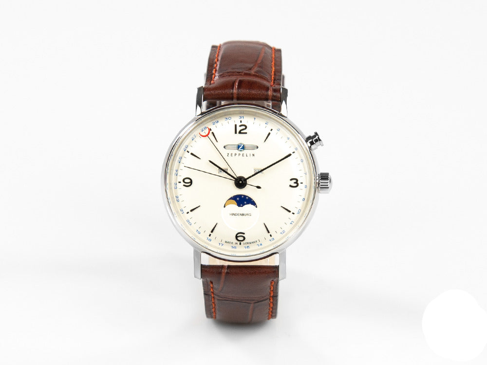 Zeppelin LZ 129 Hindenburg Moonphase Quartz Watch, Beige, 41 mm, 8076-5