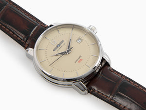 Zeppelin LZ 120 Bodensee Automatic Watch, Beige, 40cm, Leather strap, 8160-5