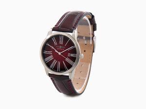 Zeppelin Flatline Lady Quartz Watch, Burgundy, 36 mm, 8345-5