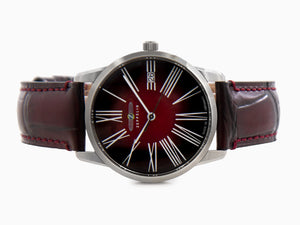 Zeppelin Flatline Lady Quartz Watch, Burgundy, 36 mm, 8345-5