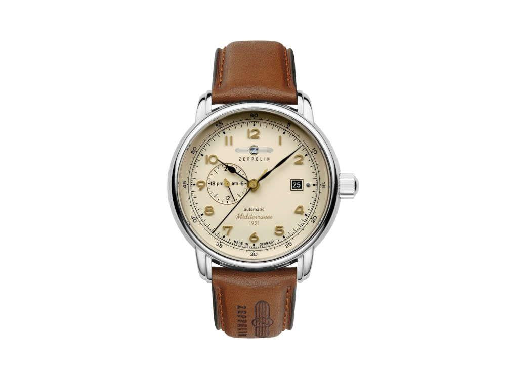 Zeppelin Méditerranée Automatic Watch, Beige, 40 mm, 9668-5